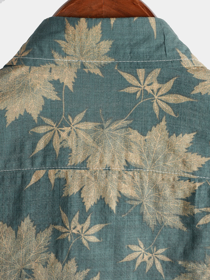 Levoire | Chemise En Coton À Motif De Feuille D'Érable