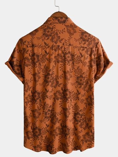 Levoire | Motif Floral Rétro Avec Manches Courtes