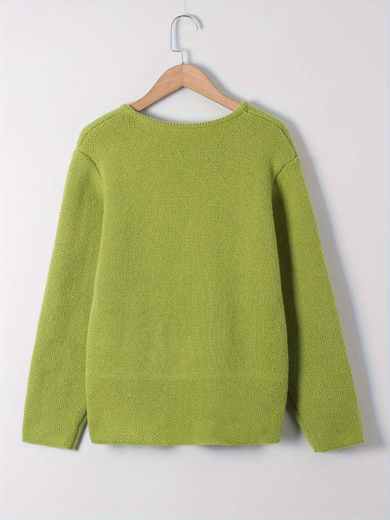 Levoire | Élégant Gilet Tricoté Uni Avec Double Boutonnage Pour Femmes Vert