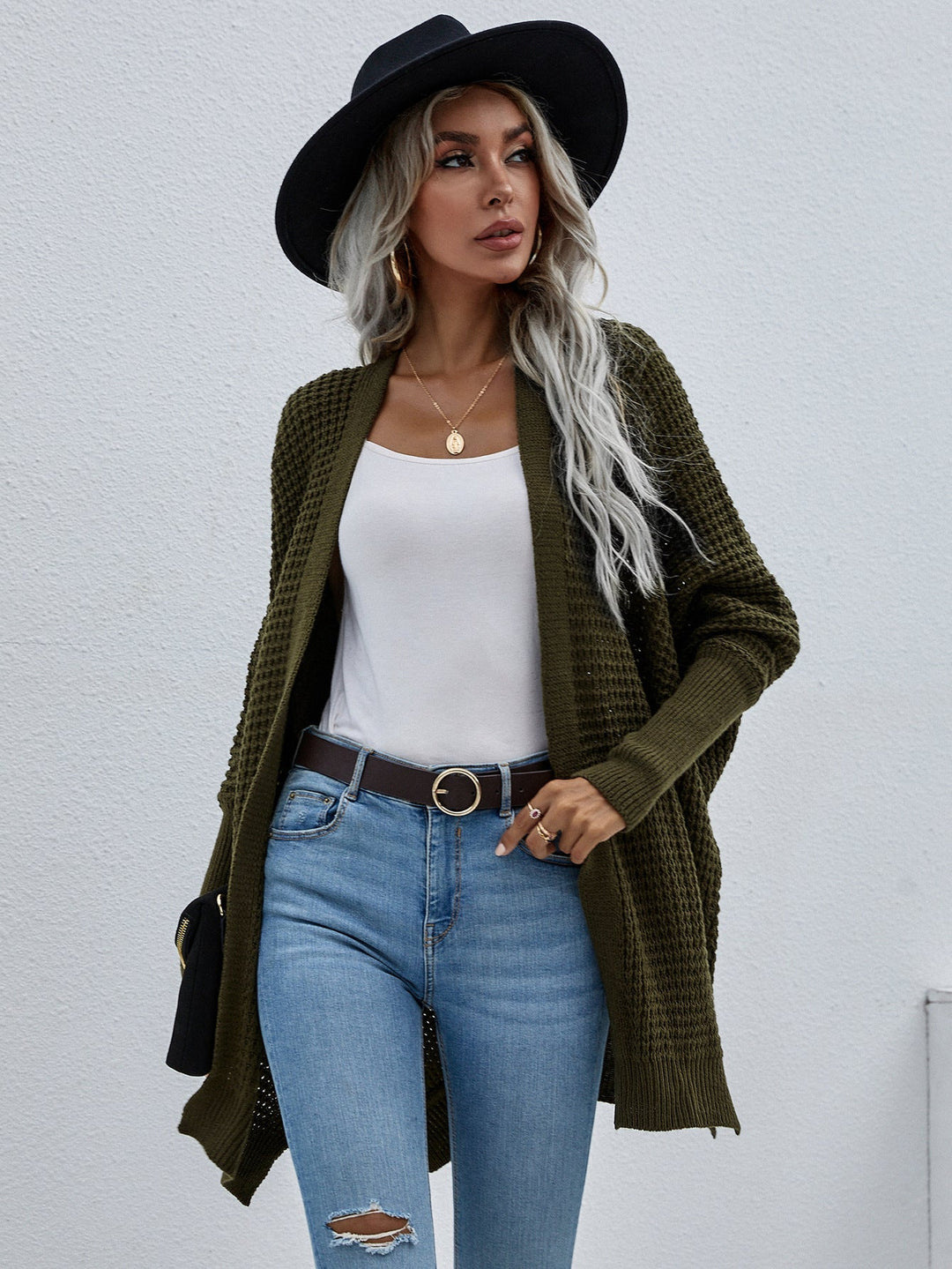 Levoire | Élégant Gilet En Tricot Pour Un Usage Quotidien Vert armée