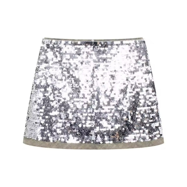Levoire | Veste Et Mini-Jupe En Sequins Glamour En Argent