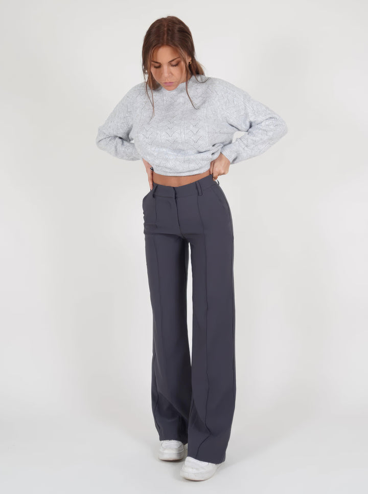 Levoire | Pantalon Large Moulé Pour Femmes Gris