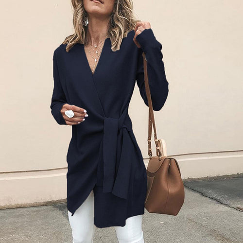 Levoire | Gilet Tricoté Pour Femmes Chaud Avec Ceinture