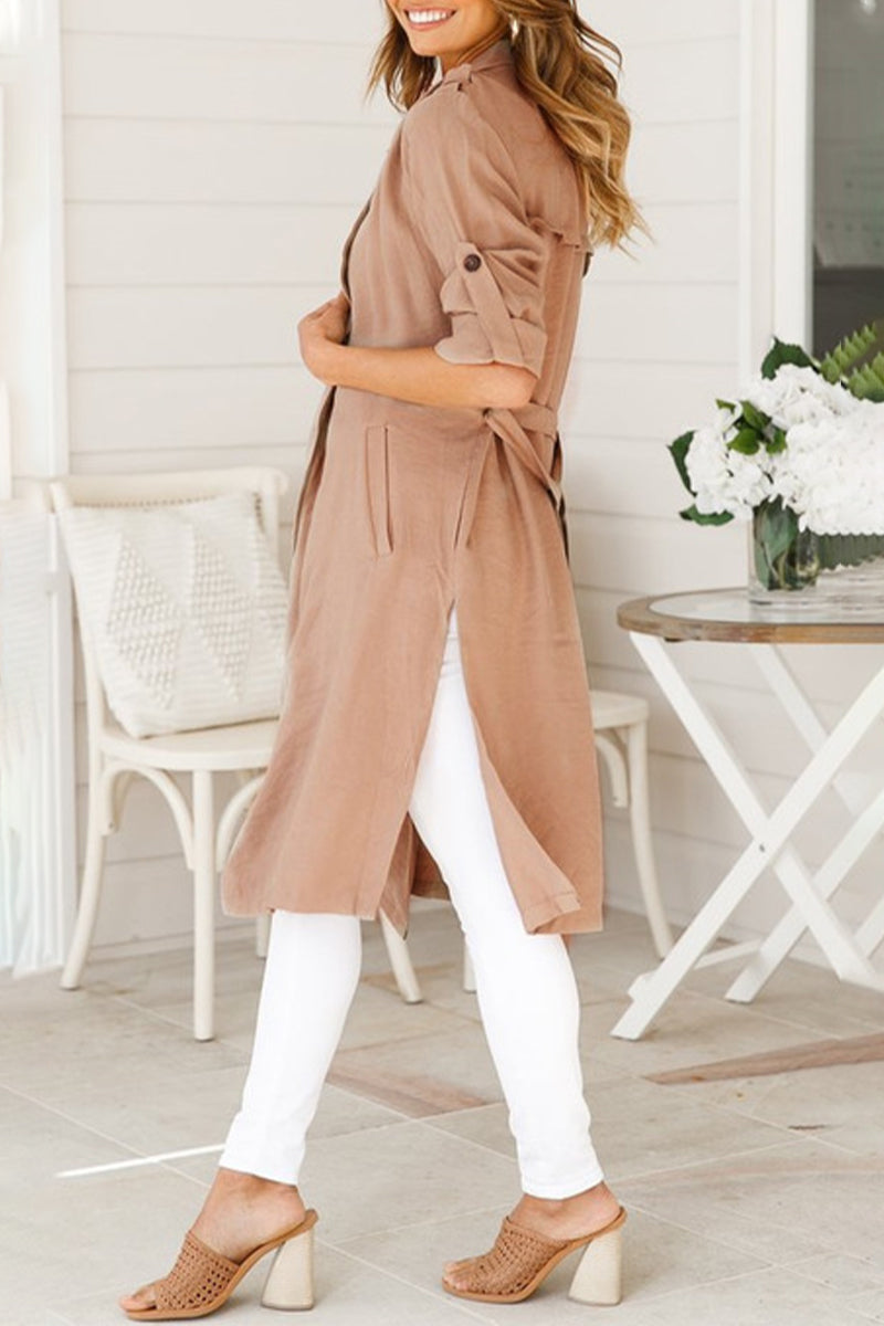 Levoire | Pull Femme Tricoté Long Avec Col Retourné