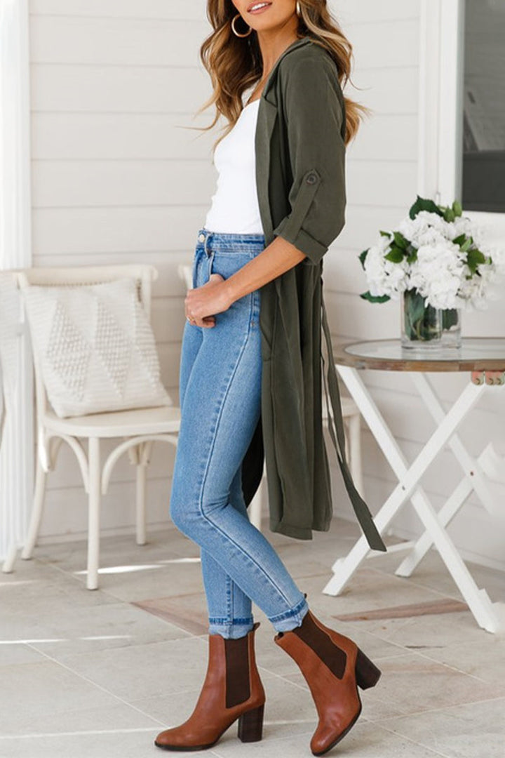 Levoire | Pull Femme Tricoté Long Avec Col Retourné