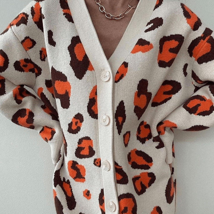 Levoire | Veste En Tricot Colorée Tendance Avec Boutons Pour Femmes Beige
