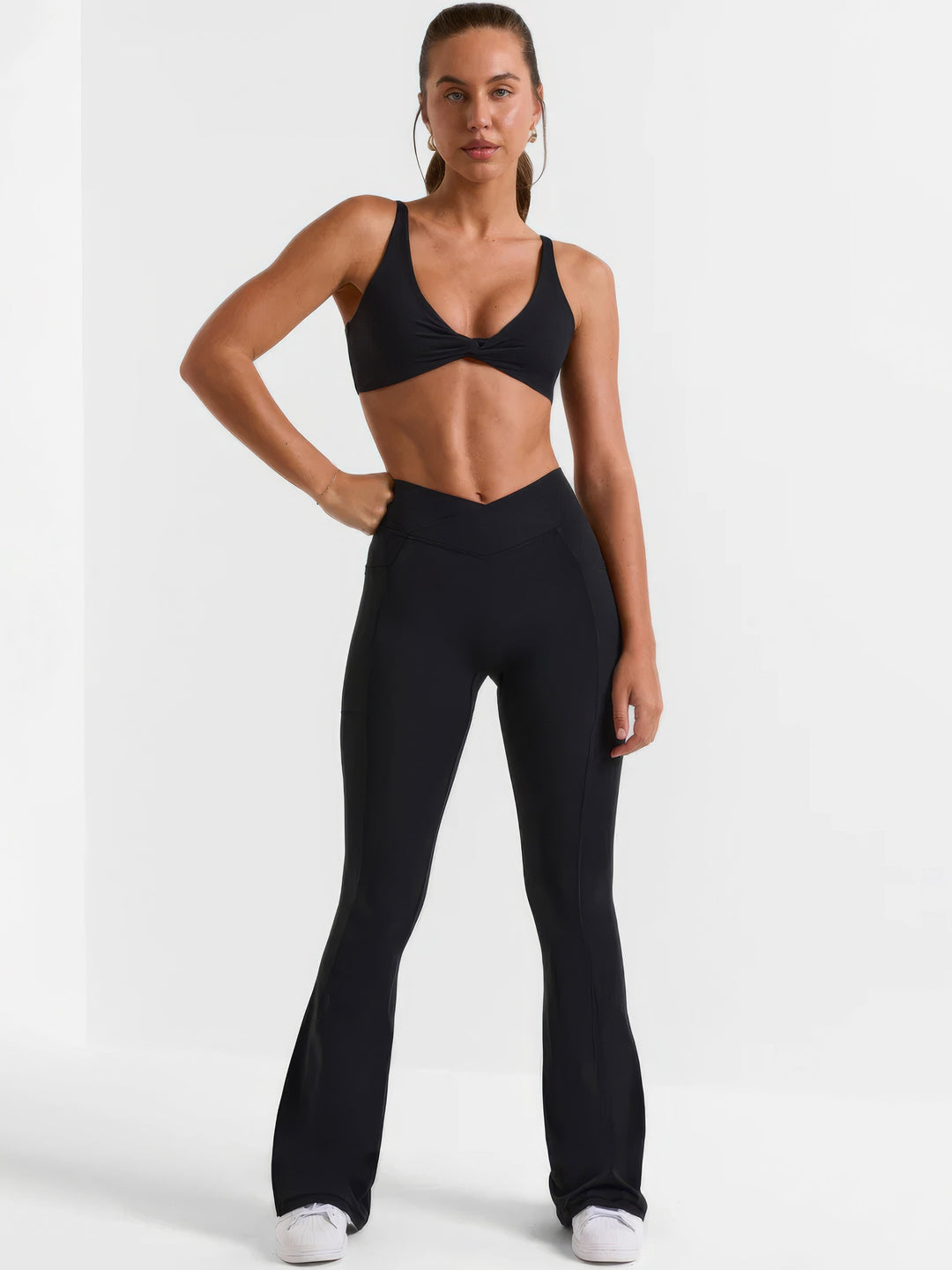 Levoire | Leggings Ajustés À Taille Évasée Noir