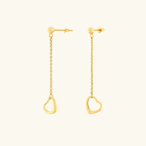 Levoire | Boucles D'Oreilles En Cœur Dorées