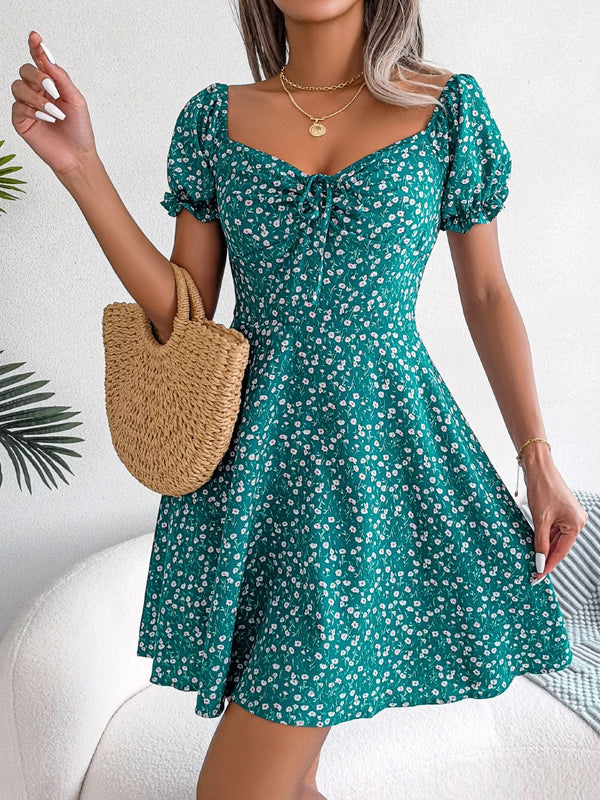 Levoire | Robe À Manches Courtes, Parfaite Pour Un Usage Quotidien Et Des Occasions Spéciales Vert