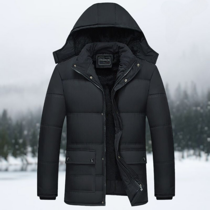 Levoire | Veste Chaude Noire À Manches Longues Doublée 2XL