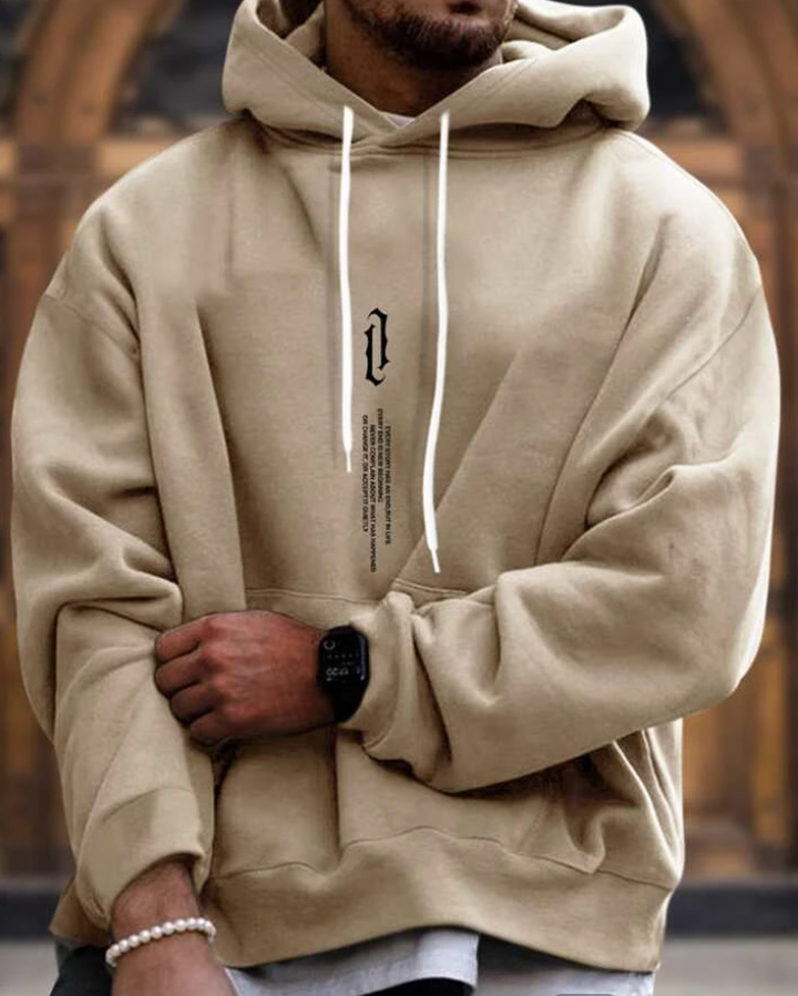Levoire | Sweat À Capuche Confortable Pour Hommes Beige
