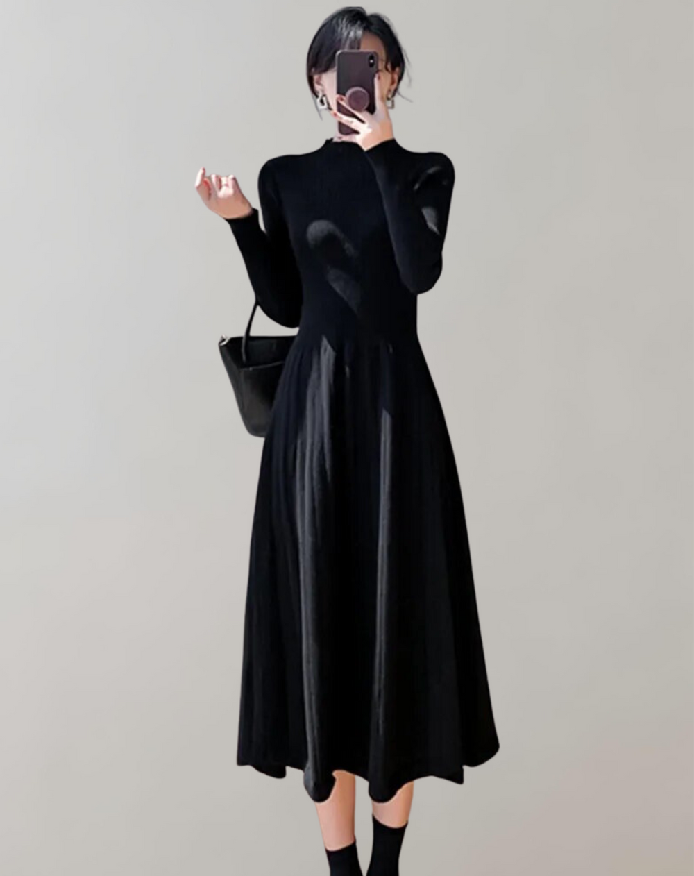 Levoire | Robe d'hiver élégante et polyvalente Noir