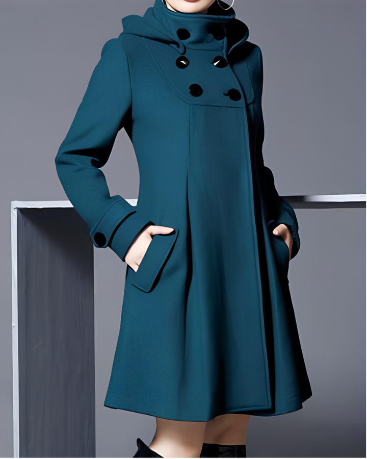 Levoire | Femmes Manteau Long Chaud Vert foncé