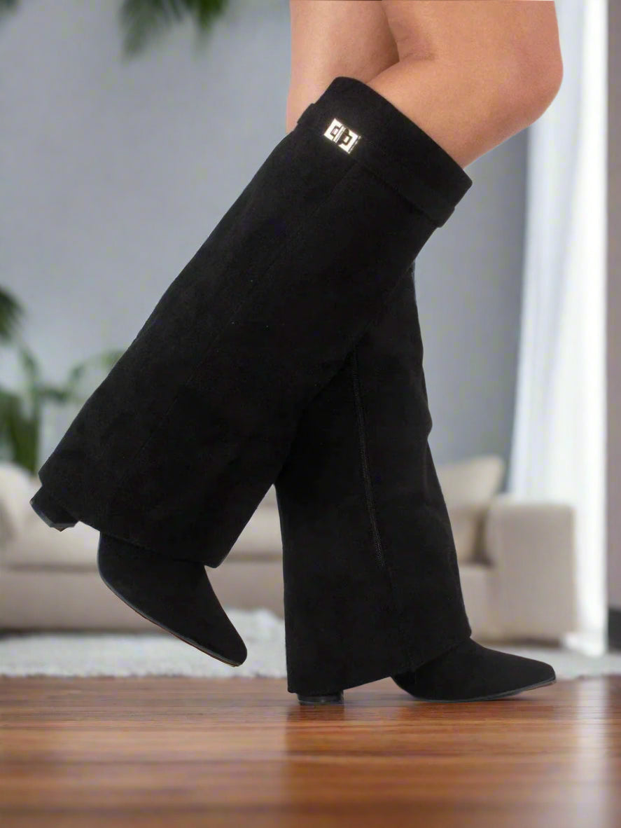 Levoire | Bottes Hautes Pour Femmes Avec Talon Caché Et Design Moderne