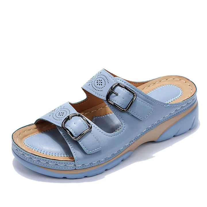 Levoire | Sandales à talon compensé avec double boucle