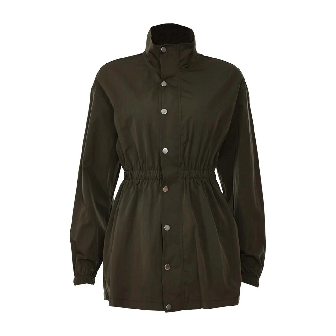 Levoire | Veste D'Été Tendance Weinlese Vert foncé