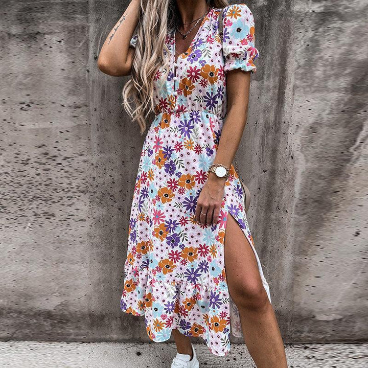 Levoire | Robe Mi-Longue Pour Femmes Léger Chaud Uni Multicolore