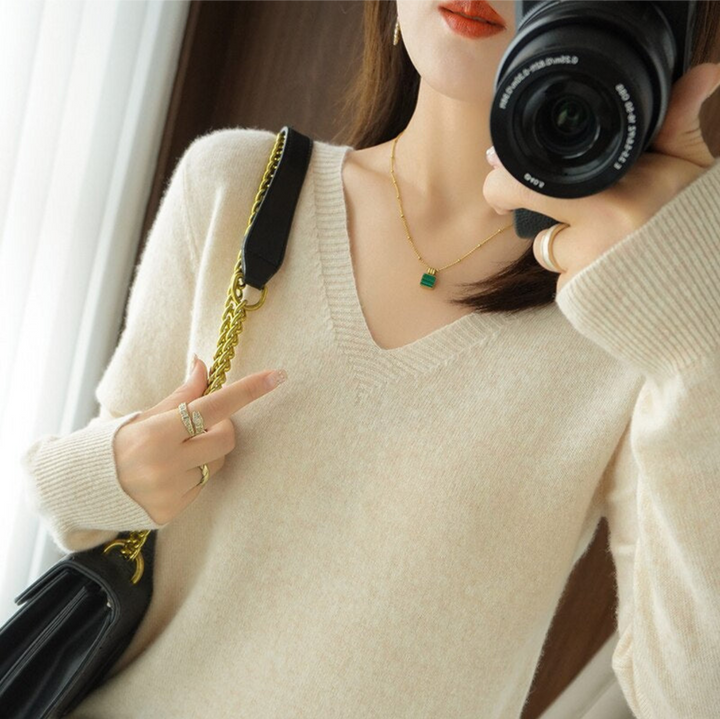 Levoire | Élégant Pull Femmes Occasions Festives Beige