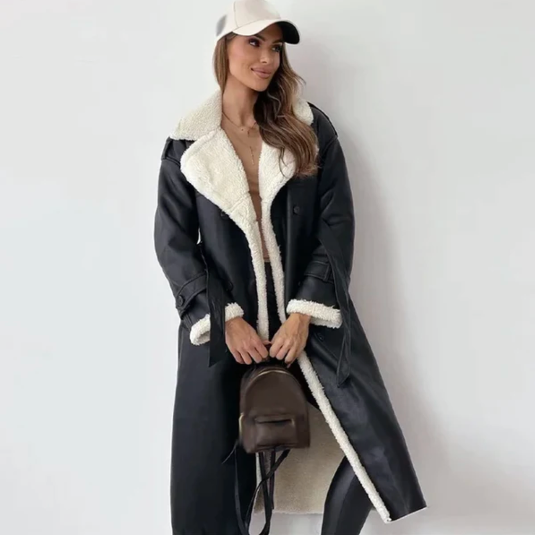 Levoire | Manteau long pour femmes chaud pour l'hiver Noir