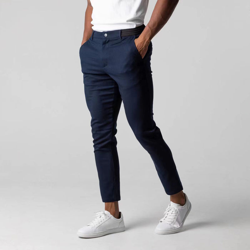 Levoire | Pantalon De Costume Pour Hommes Noir Bleu