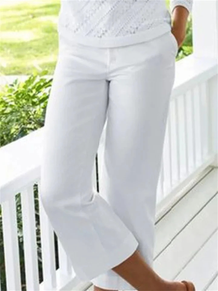 Levoire | Pantalon En Coton Et Lin Pour Femme Blanc