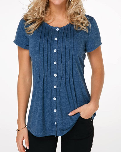 Levoire | Napit, Pyöreä Pääntie Ja Lyhyet Hihat Sininen