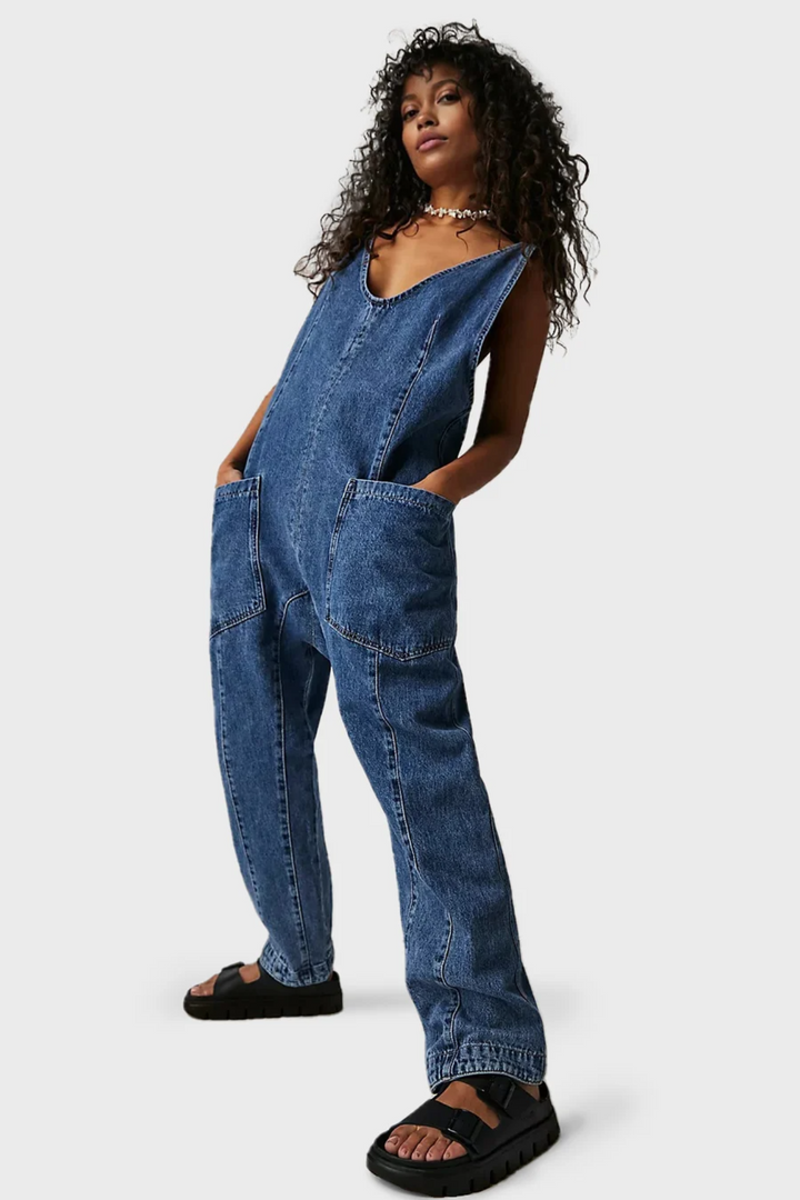 Levoire | Combinaisons En Jean Pour Femmes Bleu foncé