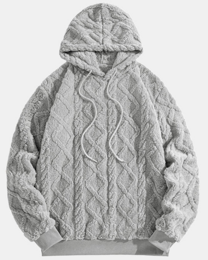 Levoire | Pull À Capuche Douillet En Polaire Gris