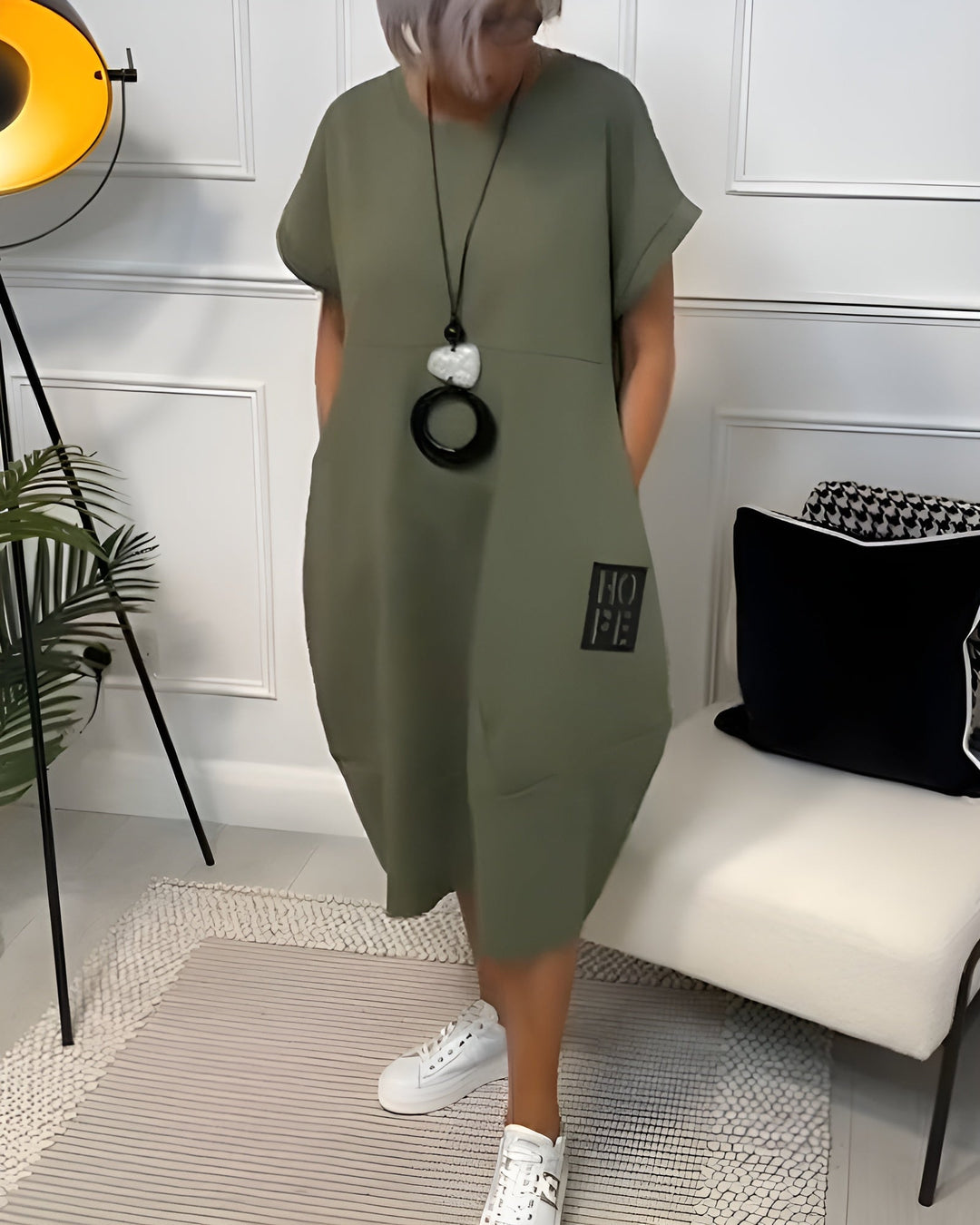 Levoire | Robe Courte Casual Chic Vert