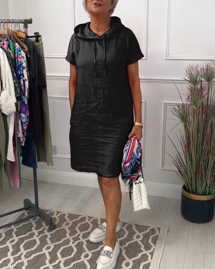 Levoire | Femmes Robe À Capuche Stylée Noir