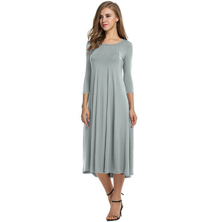 Levoire | Lssig Chic Styl Robe Trois Quarts Gris