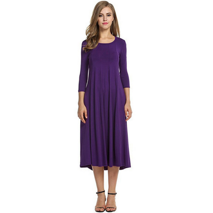 Levoire | Lssig Chic Styl Robe Trois Quarts Violet