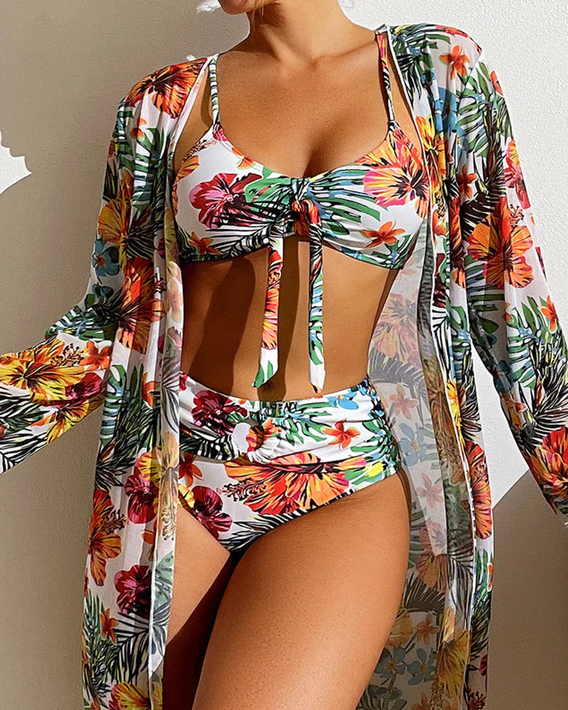 Levoire | Un Ensemble De Bikini Trois Pièces Unique Blanc