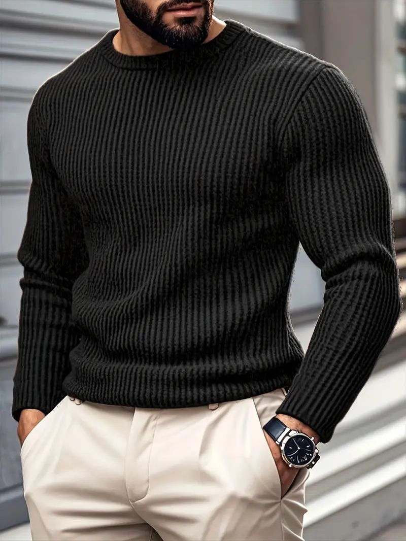 Levoire | Pull Décontracté Pour Hommes Noir