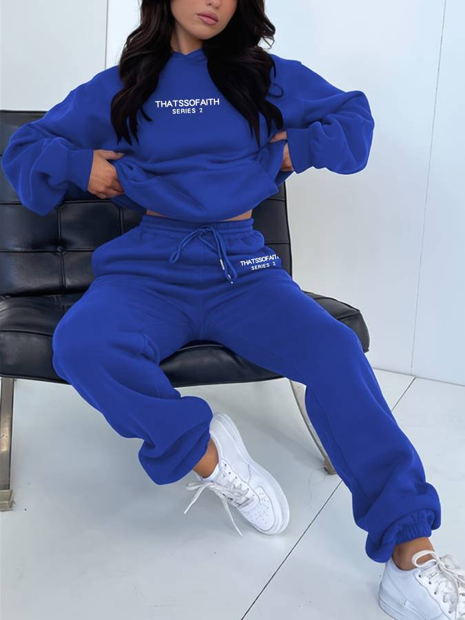 Levoire | Ensemble de jogging confortable pour femmes deux pièces Bleu