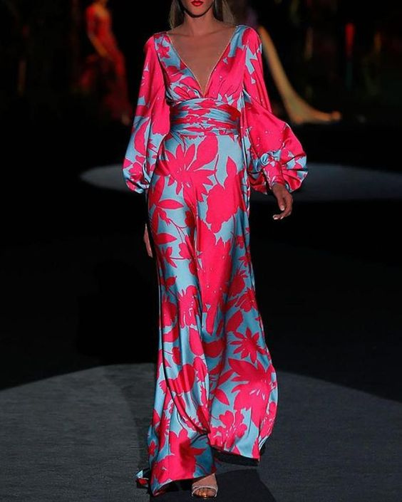 Levoire | Robe pour femmes élégante et confortable robe d'été à décolleté en V pour femmes Rosa