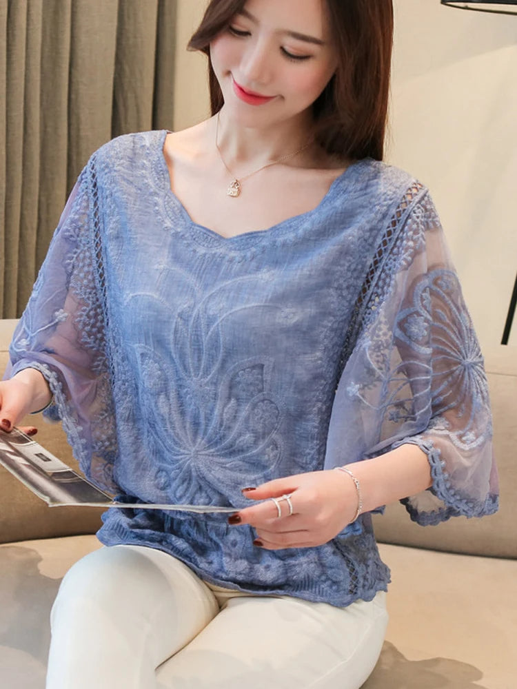 Levoire | Blouse - Tendance & Mignonne Bleu