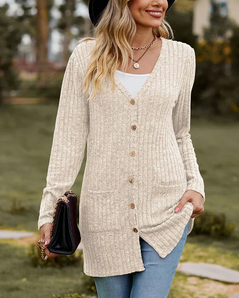 Levoire | Pull Unicolore À Manches Longues Beige