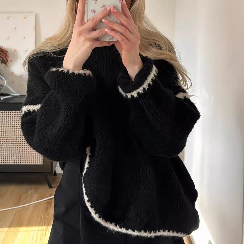 Levoire | Pull Pour Femmes À Manches Longues Noir