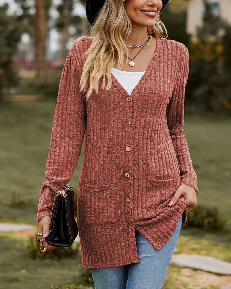 Levoire | Pull Unicolore À Manches Longues Rot