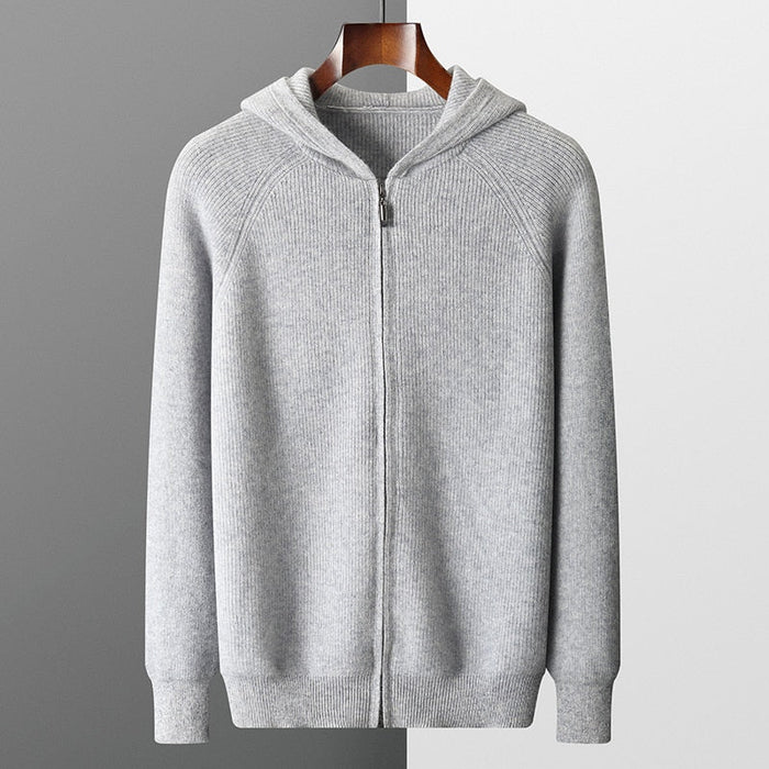 Levoire | Sweatshirt Pour Hommes Avec Capuche Et Fermeture Éclair Pour Un Usage Quotidien Blanc
