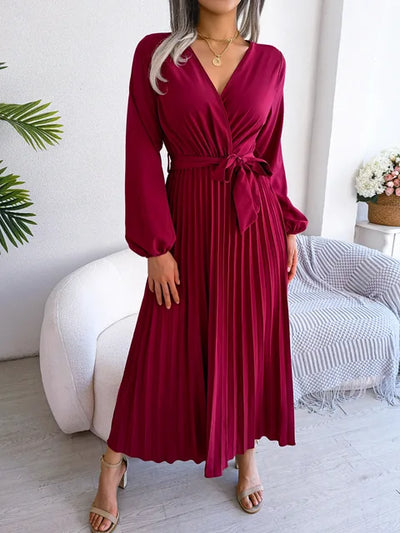 Levoire | Robe Maxi Avec Décolleté En V Profond Et Manches Longues Rot