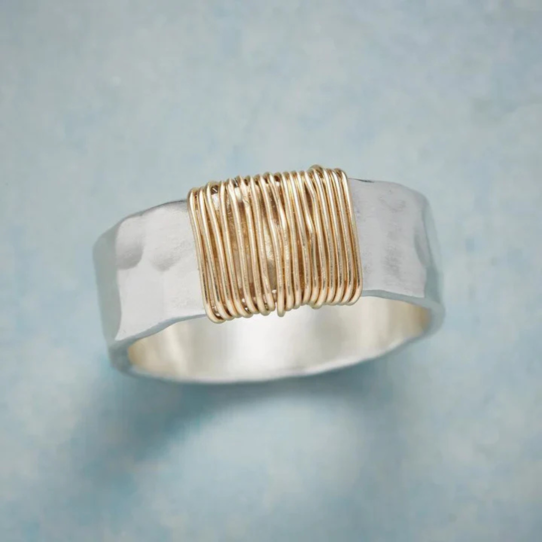 Levoire | Découpe De Vin Or Fils Bague En Argent Argent 11