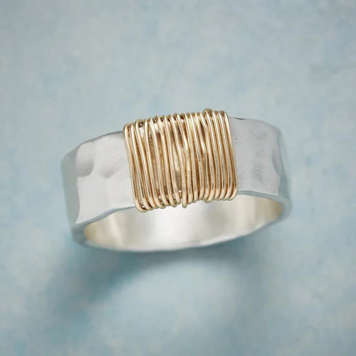 Levoire | Découpe De Vin Or Fils Bague En Argent Argent 11