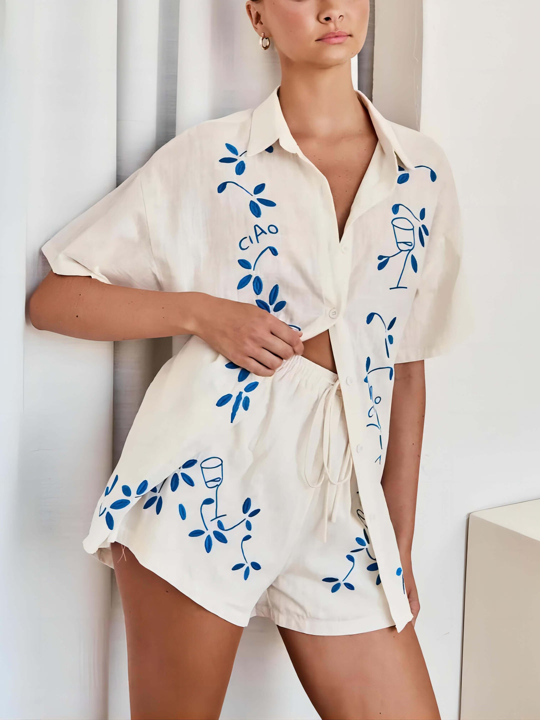 Levoire | Ensemble De Shorts En Coton De 2 Pièces Bleu (Presque épuisé)