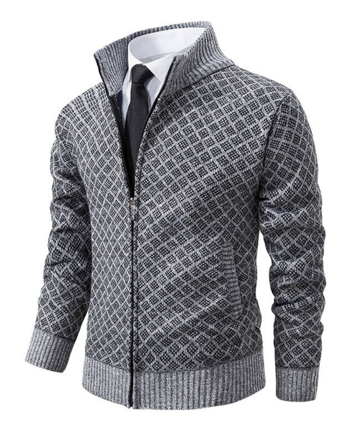 Levoire | Veste Slim Fit À Manches Longues Avec Zip Gris clair