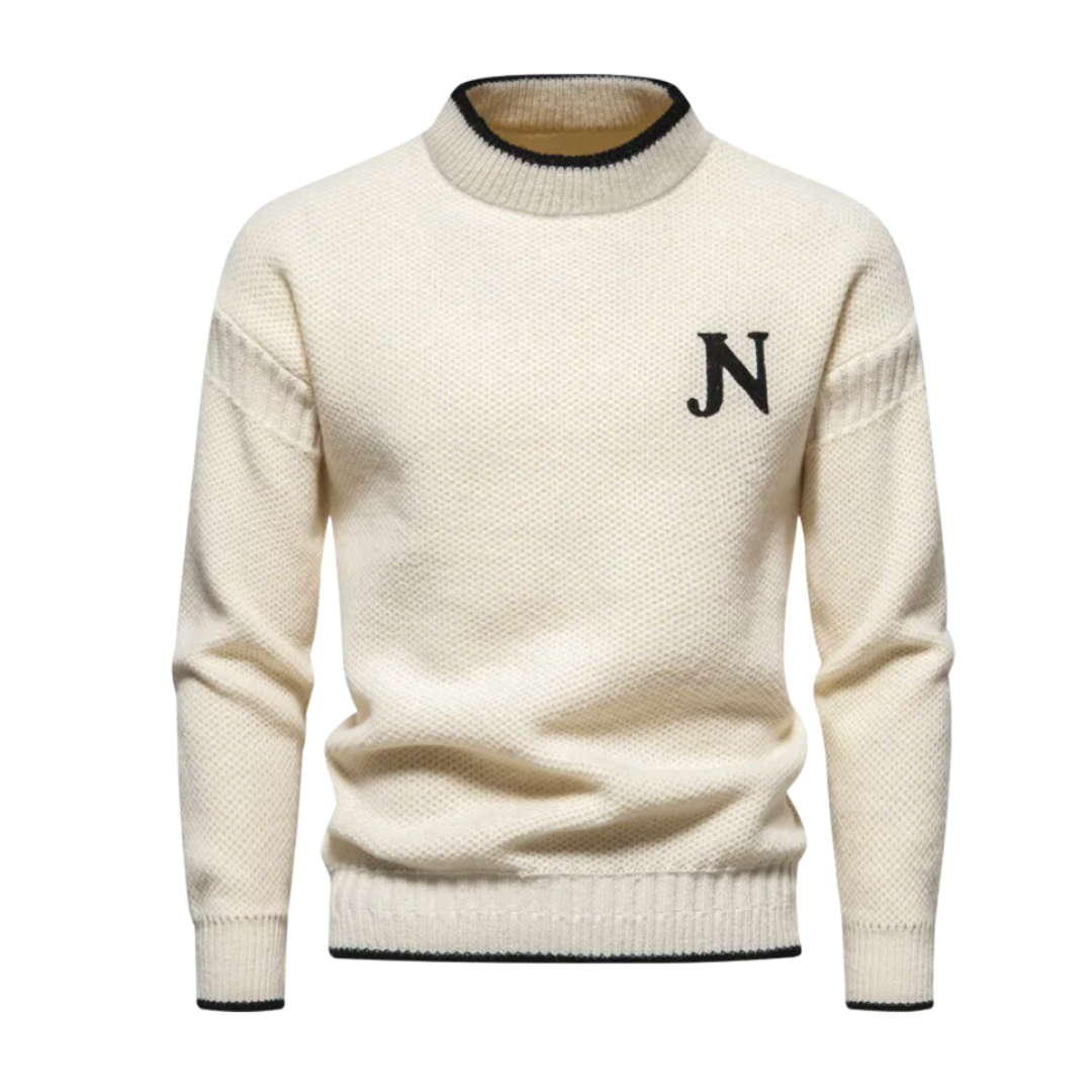Levoire | Pull à col rond à manches longues chaudes Beige