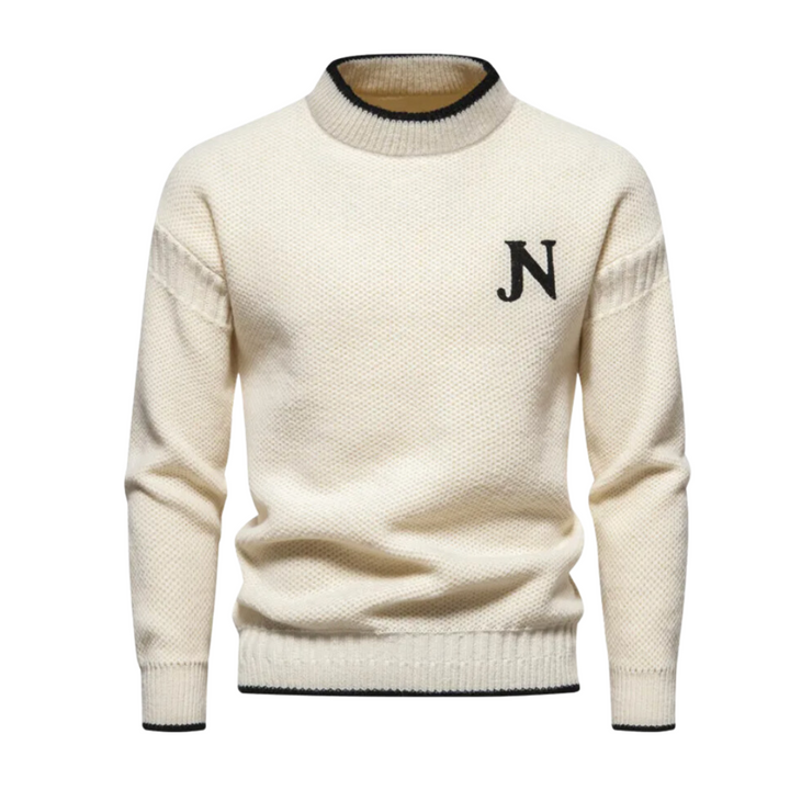 Levoire | Pull à col rond à manches longues chaudes Beige