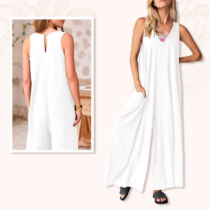 Levoire | Notre Combinaison Classique Encolure En V Blanc