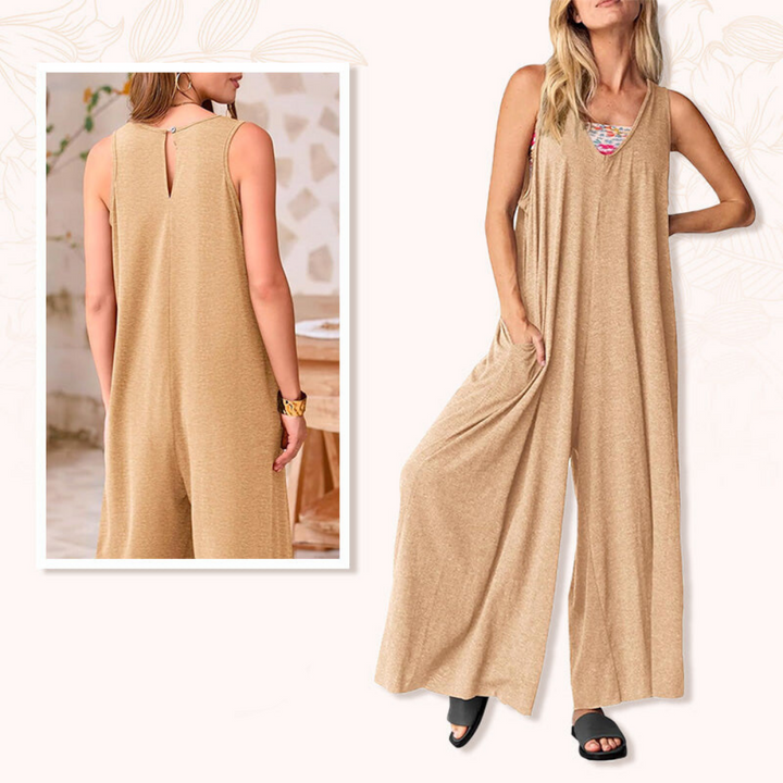 Levoire | Notre Combinaison Classique Encolure En V Beige
